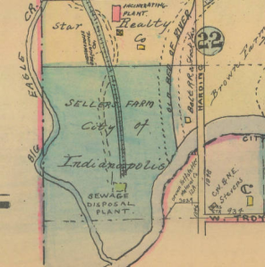 Seller's Farm had been used as a municipal dump since the late 19th-century when it appeared on this 1927 map. The site is still a city sanitation site today (click for larger image).